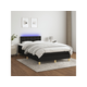 Den Box spring postelja z vzmetnico LED črna 120x200 cm blago