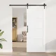 vidaXL Notranja vrata Bela 86 x 211 cm Vezani les