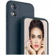 shumee Ovitek za Motorola Moto E13, silikonski ovitek, mat temno moder + 9H steklo