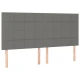 Vidaxl Posteljno vzglavje 4 kosa temno siv 80x5x78/88 cm blago