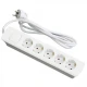 Elit+ petostruka prenosna uticnica sa kvadratnim prekidacem, 3680w 16a 250v, bela, h05vv-f 3g1.5mm?/3m ( EL0443 )