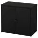 BROR Element s 2 vrata, crna, 76x40x66 cm