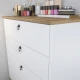 Hanah Home Komoda Sahra, 72x83,1x42 cm, Bela-hrast