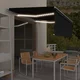 vidaXL Ročno zložljiva tenda s senčilom in LED 4,5x3 m antracitna