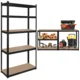 REBEL Metalna montazna polica crna 180x90x40cm RB-1251B