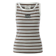 OUI Top temno rjava/bela