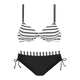 LASCANA Bikini, bela, črna