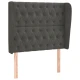 Vidaxl Vzglavje z ušesi temno sivo 103x23x118/128 cm žamet