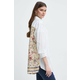 Košulja s primjesom svile Weekend Max Mara boja: bijela, relaxed, s klasičnim ovratnikom, 2415191032600