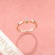 Verenički prsten u pink zlatu sa centralnim brilijantom