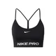 NIKE Športni nederček Pro črna / bela