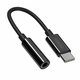 Joyroom Ben Series adapter 3.5 mm jack/USB-C, črna