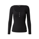 Guess  Majice z dolgimi rokavi LS KARLEE JEWEL BTN HENLEY  Črna