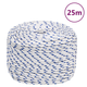 vidaXL Vrv za čoln bela 8 mm 25 m polipropilen