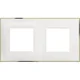 CLASSIA DEKORATIVNI OKVIR 2+2M 71mm DVOJNI BEL / ZLAT R4802M2WD