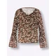 heine Bluza rjava/konjak/bela