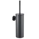 Nikcorp Stenska WC ščetka siva, nerjaveče jeklo, držalo za kopalnico, montaža brez vrtanja, okrogla, sodoben dizajn