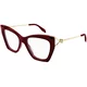Alexander McQueen AM0376O 003 ONE SIZE (51) Rdeča/Kristalna
