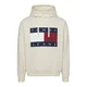 Tommy Jeans Majica bež/mornarska/rdeča/bela