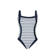 SUNFLAIR Enodelne kopalke temno modra/bela