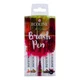 JOVI komplet tempera barv z bleščicami 6x55ml v skodelici + čopič