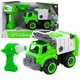 LEAN TOYS Smearnik za sestavljanje z RC pilotom in vijačnikom, zeleno-siv