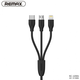 REMAX podatkovni kabel 3 v 1 - Lightning, Micro USB, Type C - črn