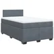 Vidaxl Box spring postelja z vzmetnico temno siv 120x190 cm žamet