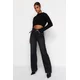 Trendyol Black High Waist Wide Leg Jeans