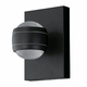 EGLO 94848 | Sesimba Eglo zidna svjetiljka 2x LED 560lm 3000K IP44 crno, prozirna
