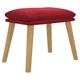 Vidaxl Stolček za noge vinsko rdeč 45x29,5x35 cm žamet