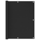 Balkonski zastor crni 120 x 600 cm HDPE