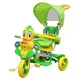 RAMIZ Otroško kolo Green Duck s 3 kolesi + zvoki + streha + ovira