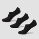 MP Unisex Invisible Socks (3 Pack) - Black - UK 6-8
