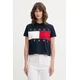 Tommy Jeans Majica Flag DW0DW22818 Mornarsko modra Regular Fit
