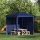 vidaXL Stranska stena zabavnega šotora 2 pcs Modra 200 x 195 cm