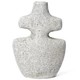 ferm LIVING Svečnik za namizne sveče YARA 17,5 cm, siva, kamnita posoda, čvrsta LIVING