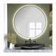 Baltica Design - LED ogledalo BRIGHT sa pozadinskim osvetljenjem 15W/230V 4500K, prečnika 50 cm, IP65, crno
