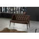 ATELIER DEL SOFA Sofa dvosed Roma Black Metal Brown