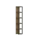Hanah Home Texas Black Ud Polica za knjige 33.7x180x29.5cm, Smeđa
