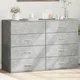 Komoda 2 kom siva boja betona 60x39x80 cm od konstruiranog drva