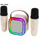 BLOW prenosni RGB Bluetooth karaoke zvočnik, 2x brezžični mikrofon, bež