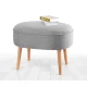 Atelier del Sofa Tabure 63x47x44cm, Sivo