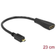 DELOCK HDMI-KABEL DELOCK, MOŠKI KONEKTOR HDMI MIKRO D/ŽENSKI KONEKTOR HDMI A