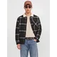JACK & JONES Jopa iz flisa JJZAC temno rjava/črna/bela