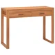 Vidaxl Pisalna miza z 2 predaloma 100x40x75 cm tikovina