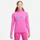 Nike W NK DF SWOOSH HBR HZ, ženski flis zip za trčanje, roza DX0952