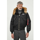 Jakna Alpha Industries 45P Hooded moška, črna barva