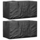 vidaXL Torba za shranjevanje vrtnih blazin 2 kosa črna 150x75x75 cm PE