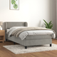 Greatstore Box spring postelja z vzmetnico svetlo siv 90x190 cm žamet